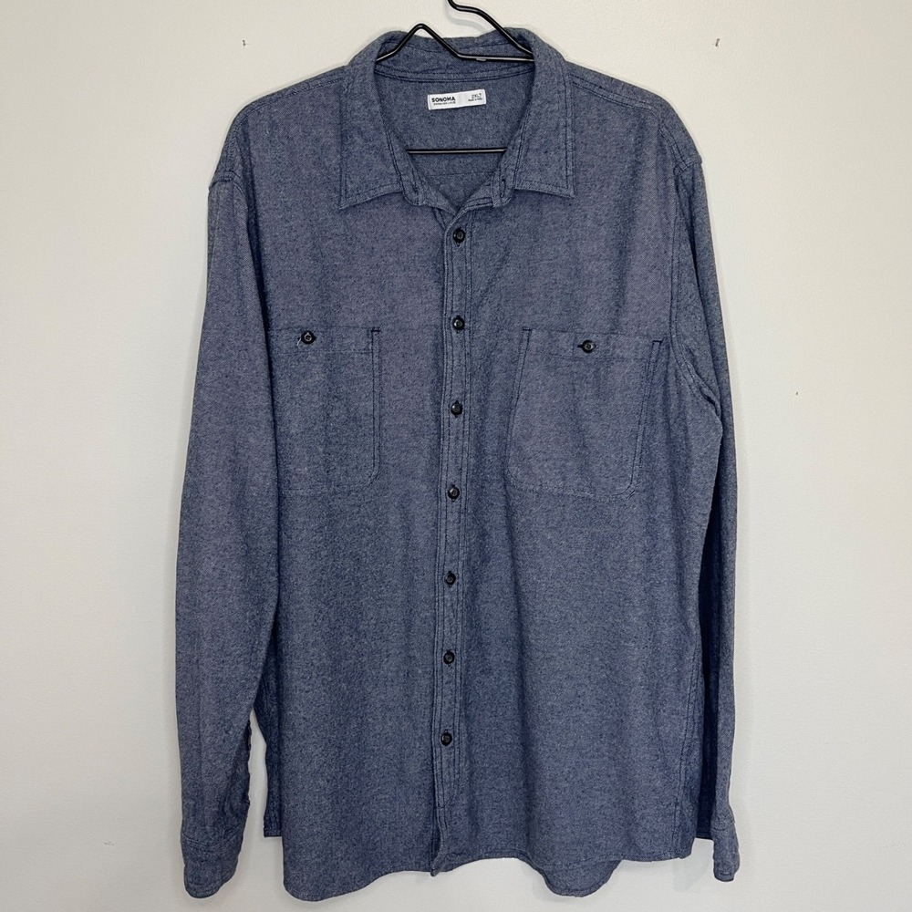 Sonoma Good For Life Cotton Shirt Mens 2XLT Soft Menswear Work Basic Casual